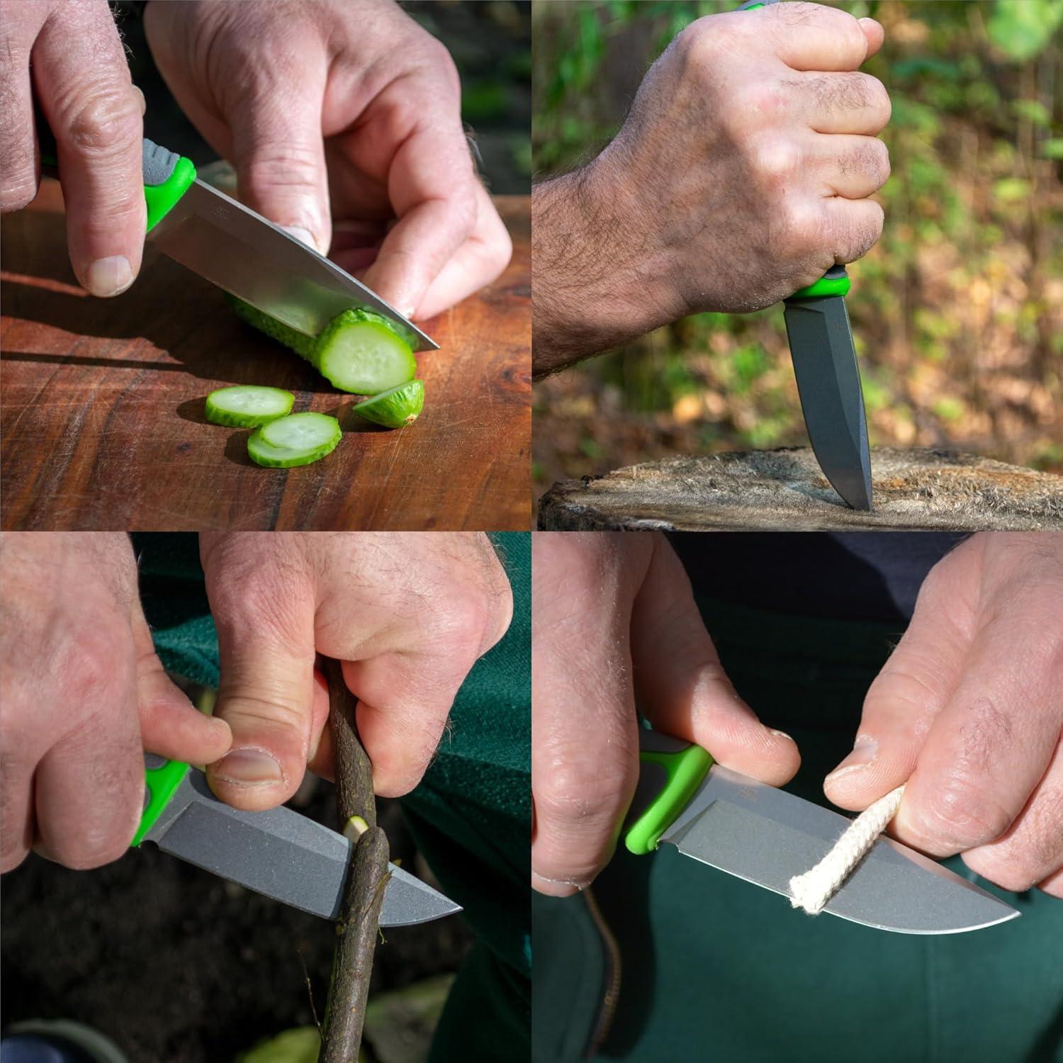 Cuchillo de Hoja Fija Ganzo G807-GY Acero 9CR14 8.8 cm Gris