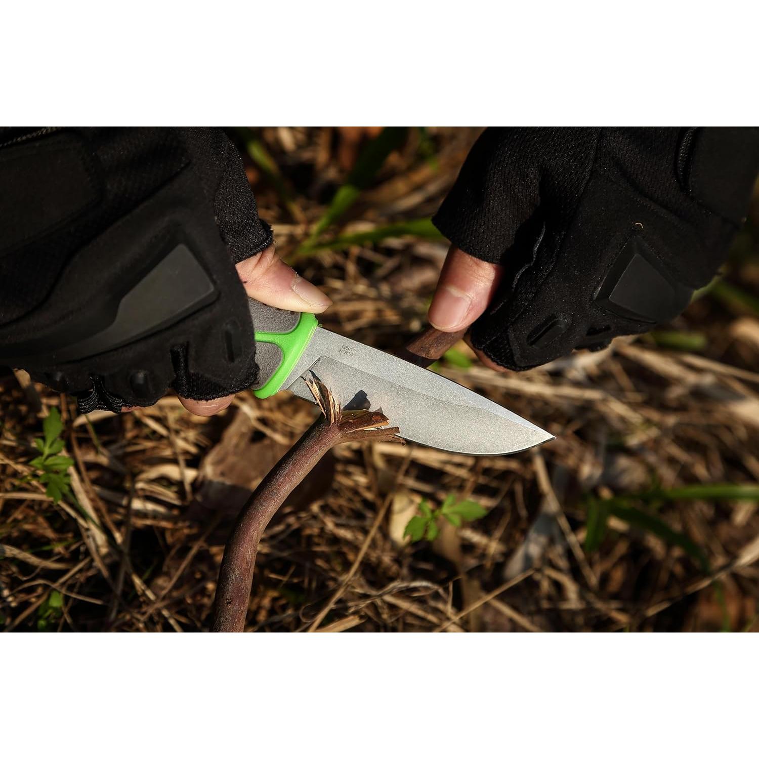 Cuchillo de Hoja Fija Ganzo G807-GY Acero 9CR14 8.8 cm Gris