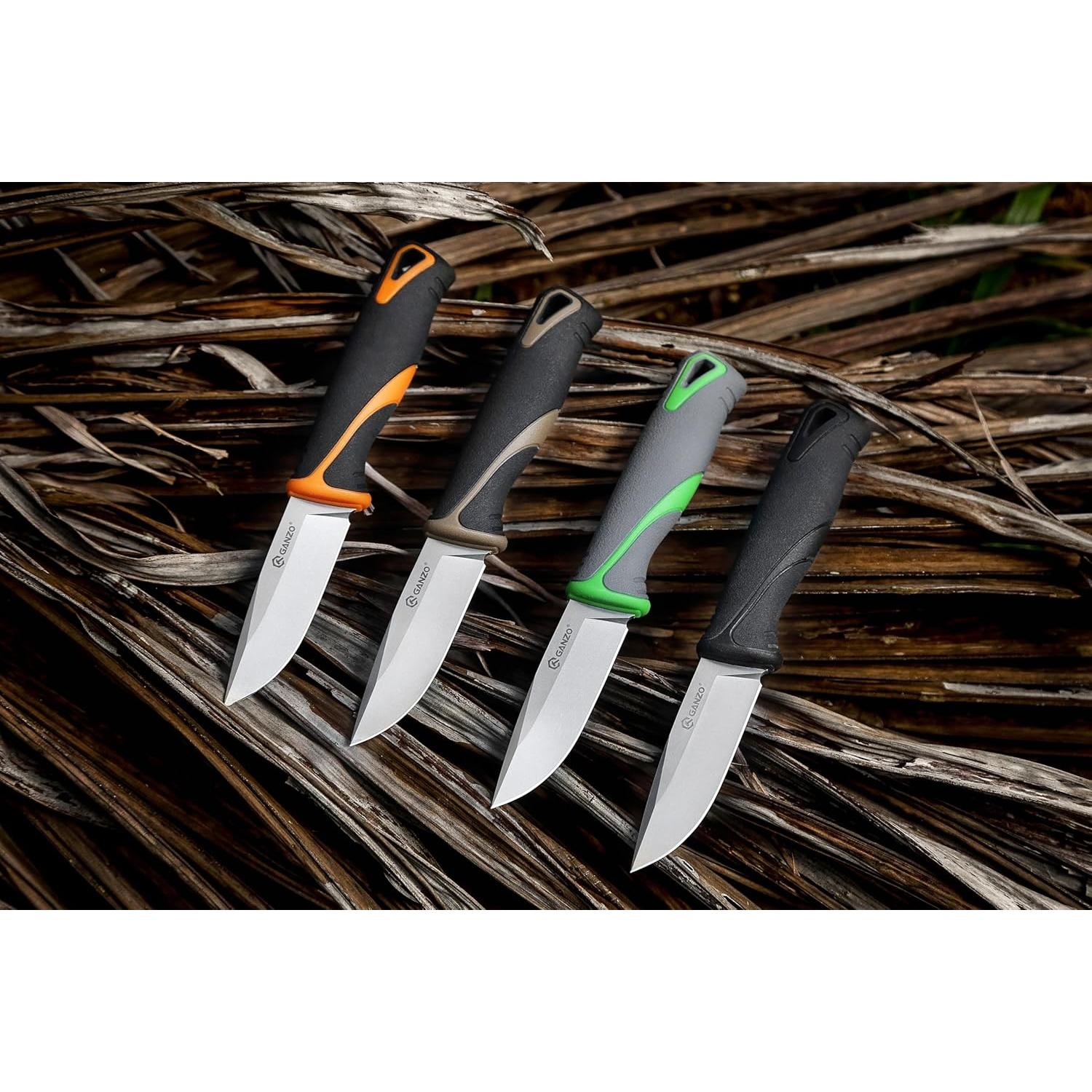 Cuchillo de Hoja Fija Ganzo G807-GY Acero 9CR14 8.8 cm Gris