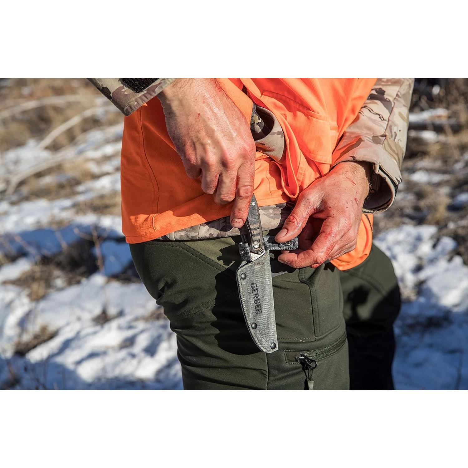 Cuchillo de Caza Gerber Downwind Caper con Funda Negra