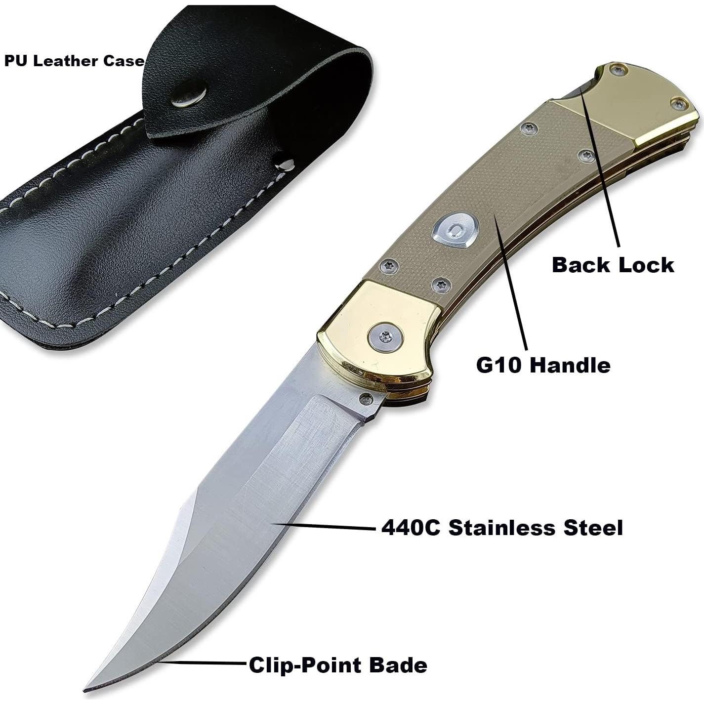 Cuchillo de bolsillo HUAAO con apertura asistida 18.5 cm