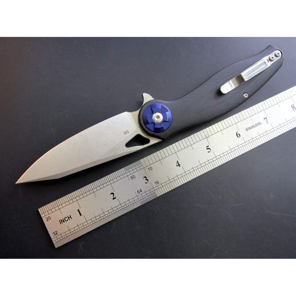 Cuchillo Plegable Eafengrow EF76 Negro con Hoja D2 20.8 cm