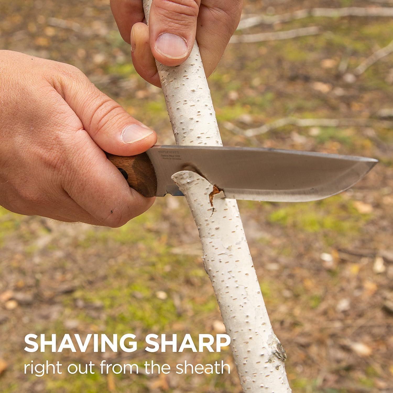 Cuchillo de Camping BPS HK5 CSH para Zurdos - Acero al Carbono