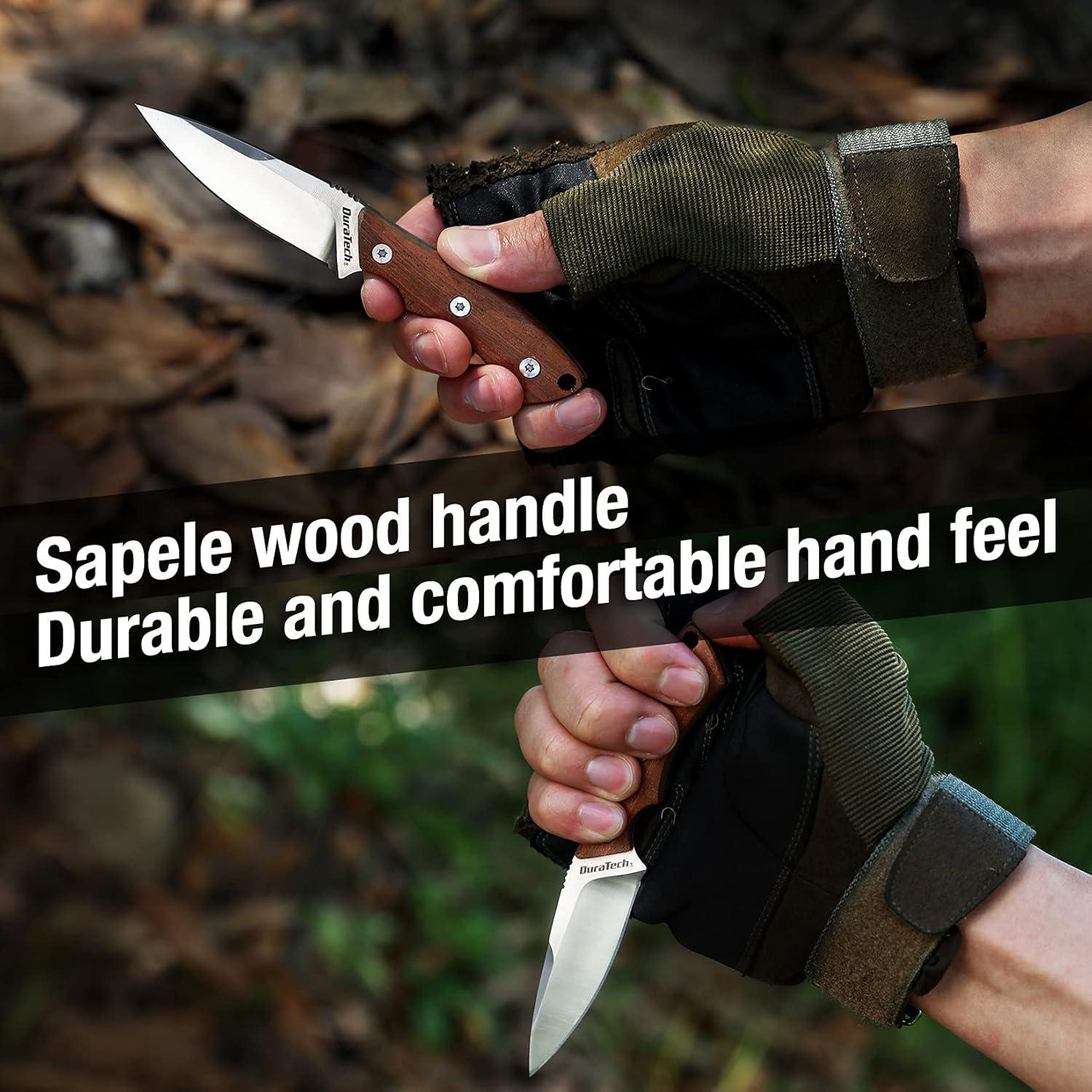 Cuchillo de hoja fija compacto DURATECH 15.24 cm EDC camping