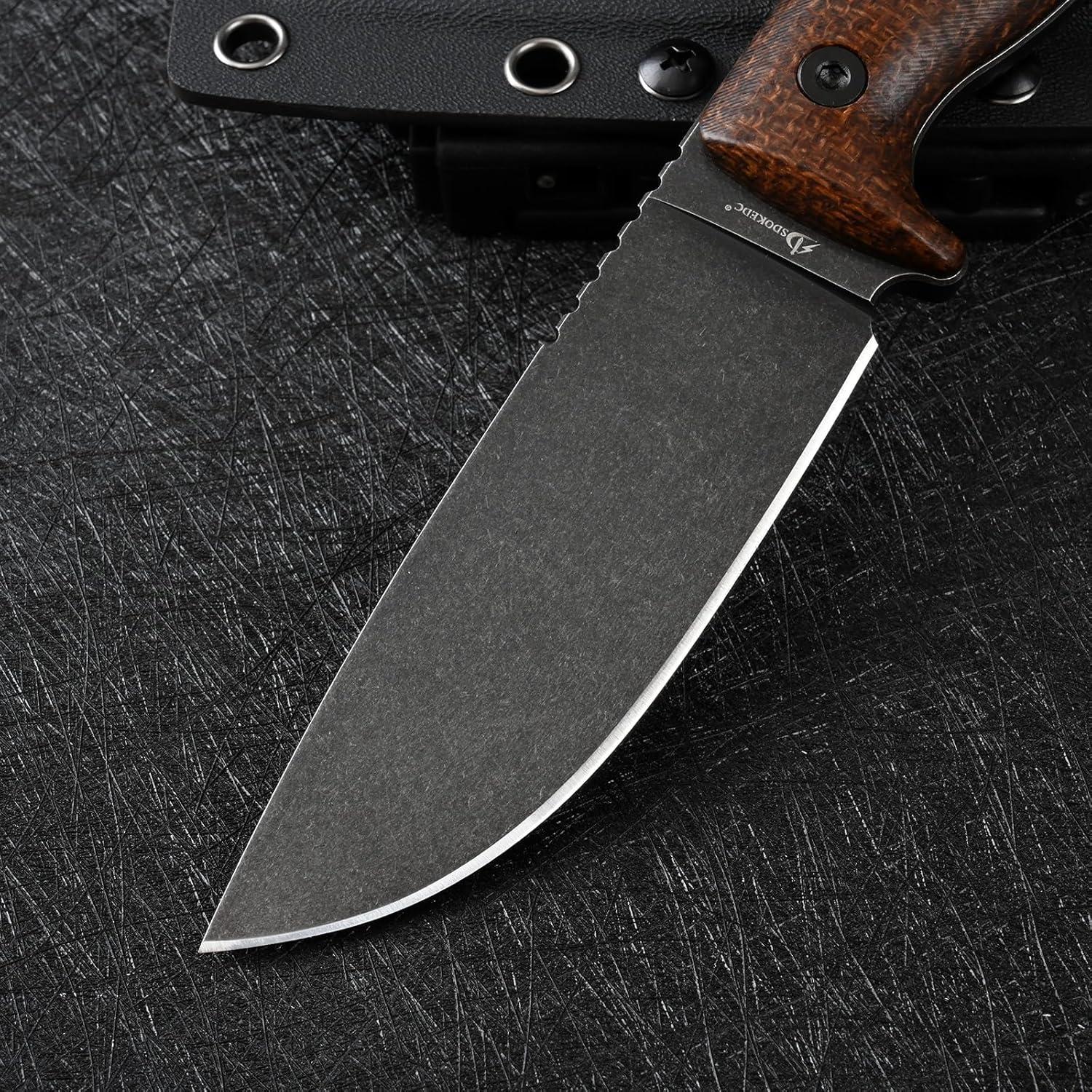 Cuchillo Fijo SDOKEDC de Acero DC53 con Mango de Micarta 22.1cm