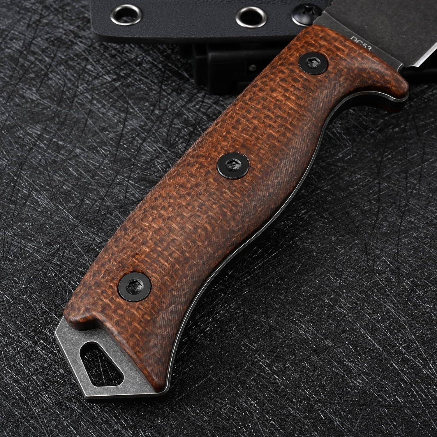 Cuchillo Fijo SDOKEDC de Acero DC53 con Mango de Micarta 22.1cm