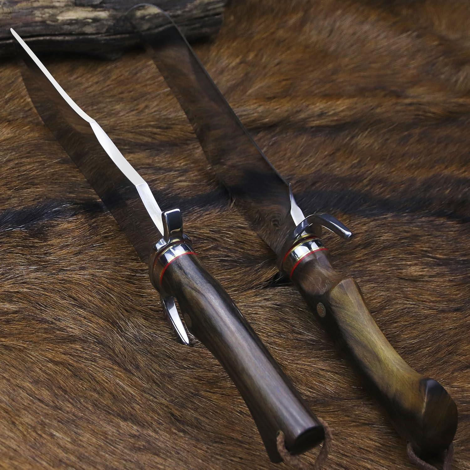 Cuchillo Bowie BA-KOR 37cm Acero 9CR18MOV Mango Sándalo