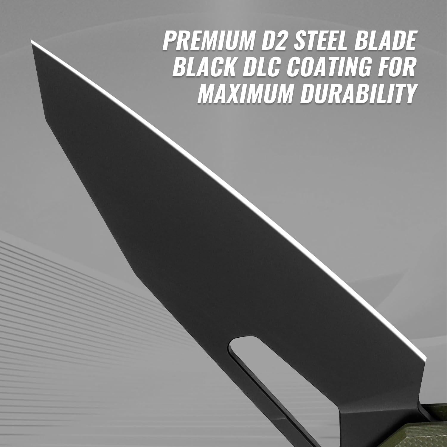 Cuchillo Plegable TACRAY Tarcus Verde G10 8.89 cm EDC Ligero