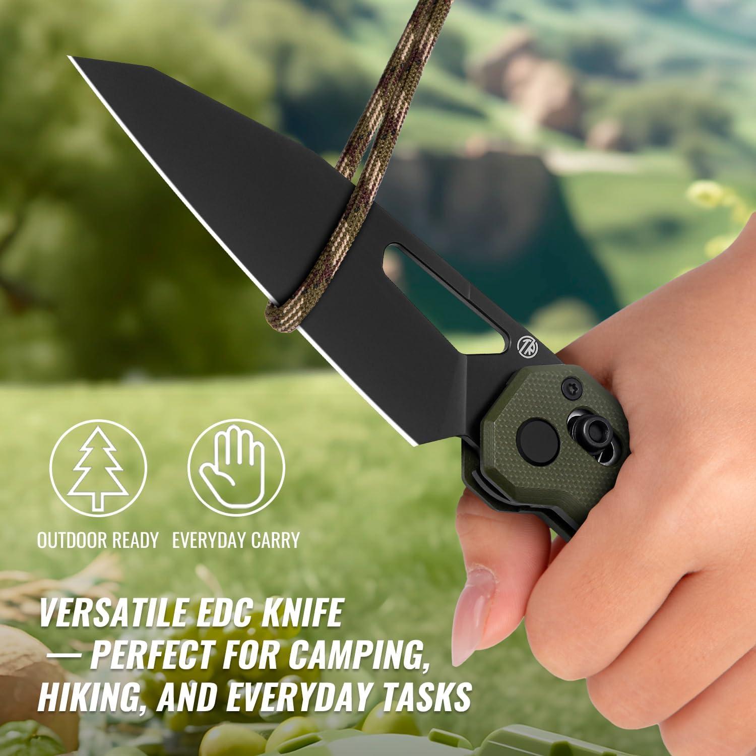 Cuchillo Plegable TACRAY Tarcus Verde G10 8.89 cm EDC Ligero