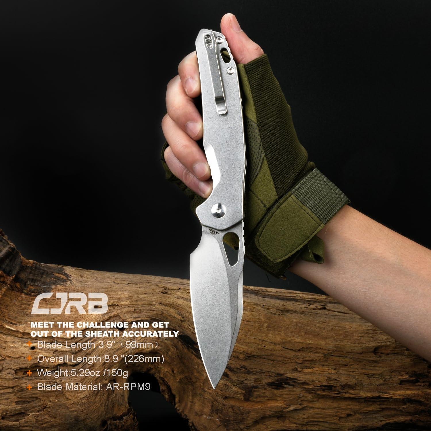 Cuchillo Plegable CJRB Frack J1931, 9.9 cm Hoja AR-RPM9
