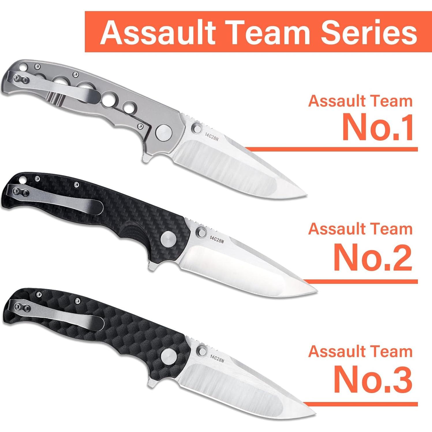 Cuchillo de bolsillo Monikala 3.4" Titanio y Fibra de Carbono