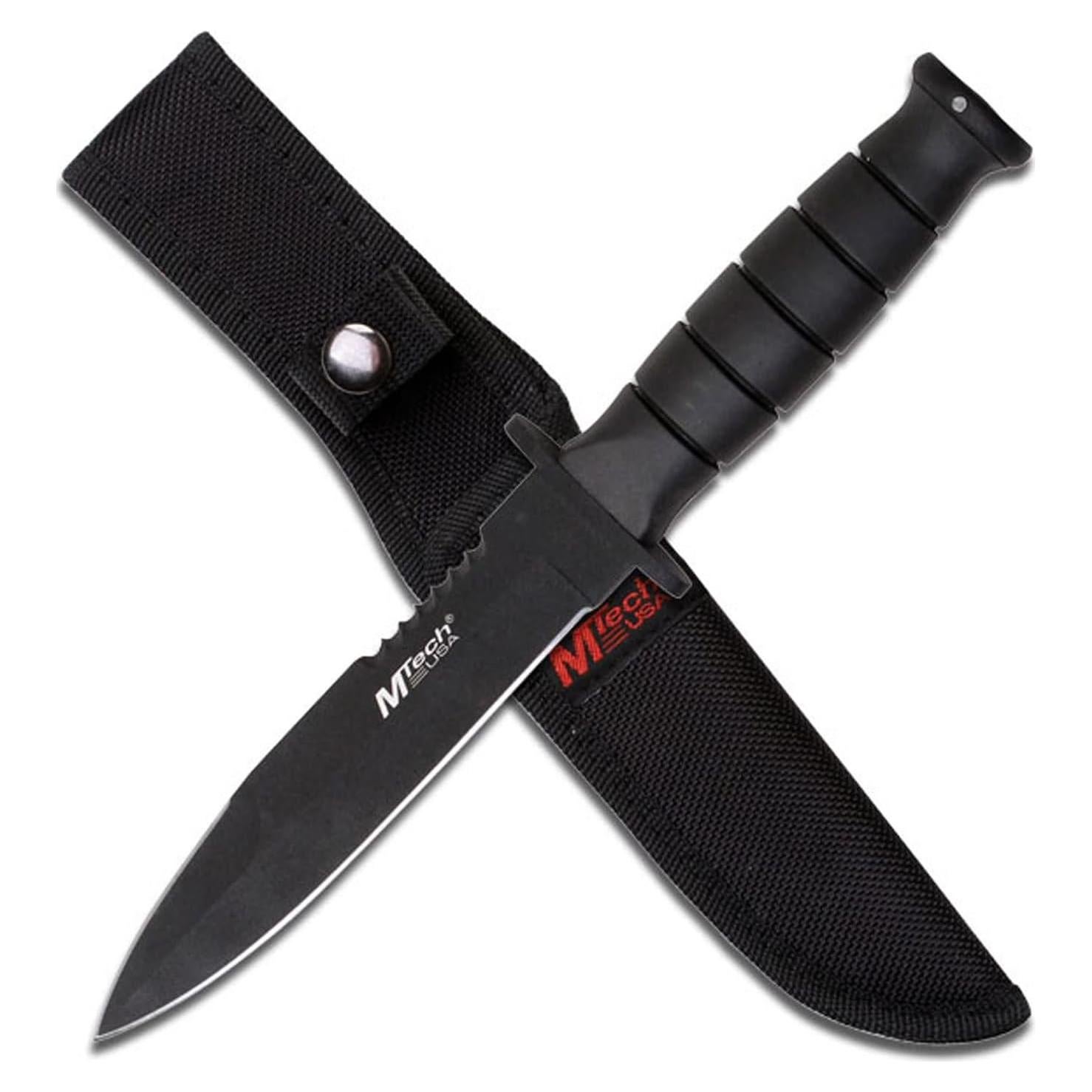 Cuchillo de Hoja Fija MTECH USA MT-575 Acero Inoxidable Negro