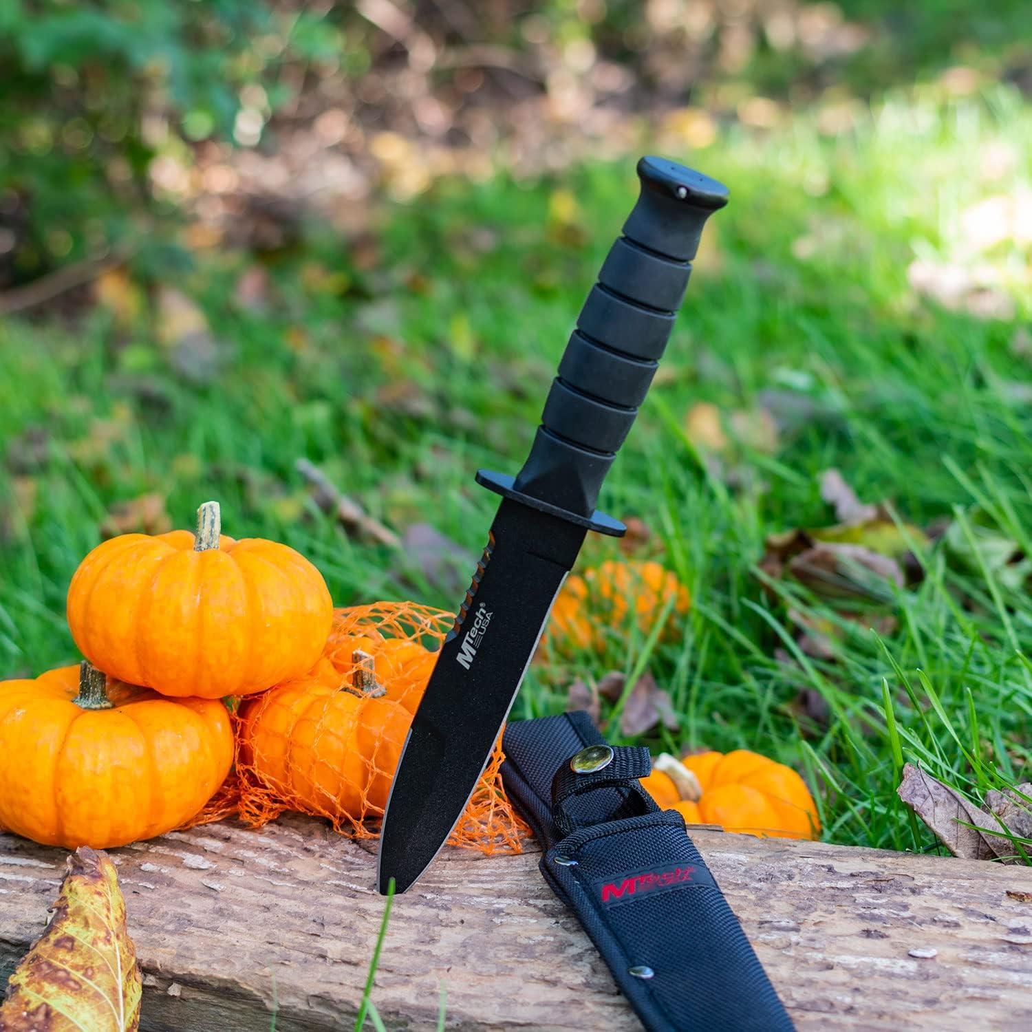 Cuchillo de Hoja Fija MTECH USA MT-575 Acero Inoxidable Negro