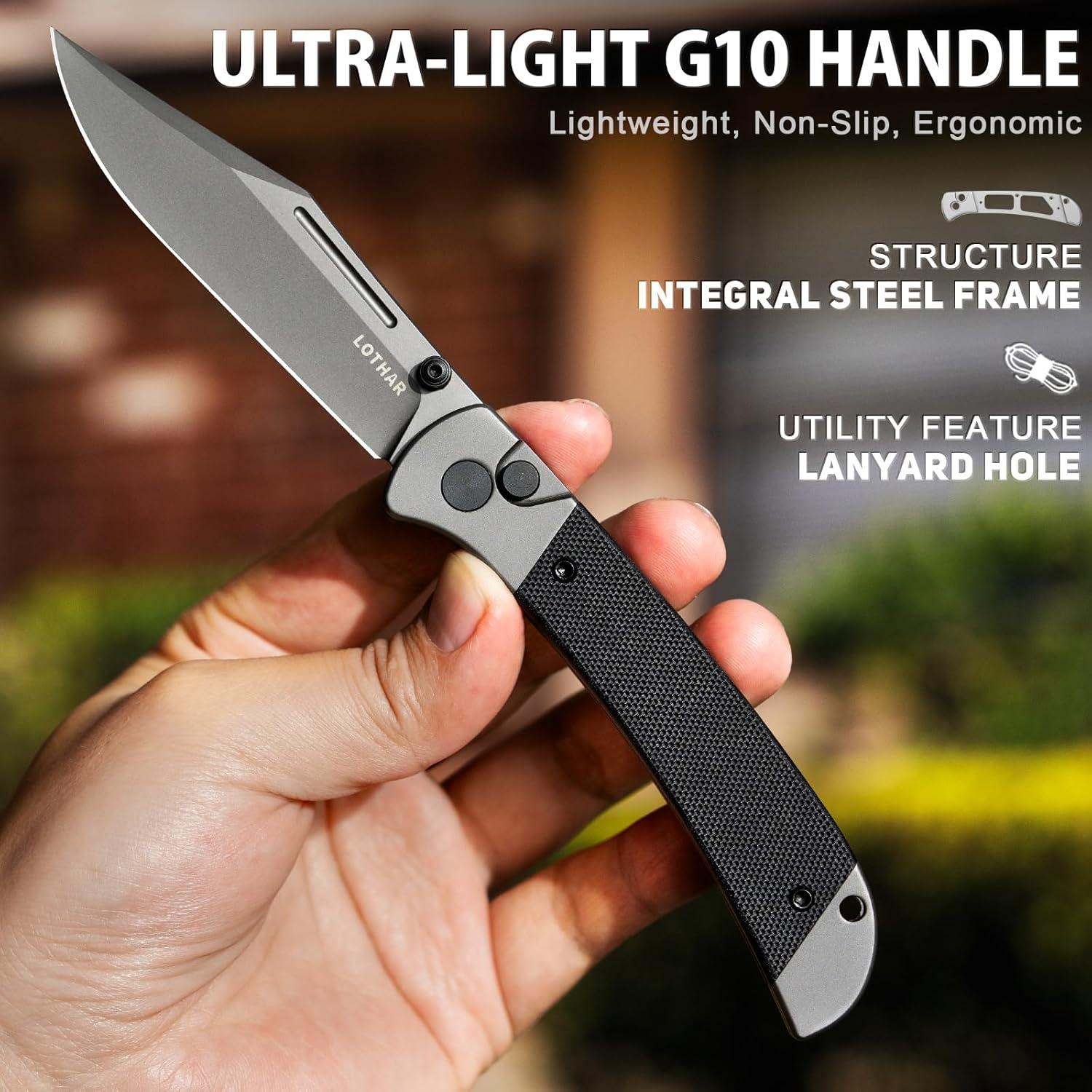 Cuchillo Plegable EDC LOTHAR Falcon, Hoja 8.71 cm, Mango G10