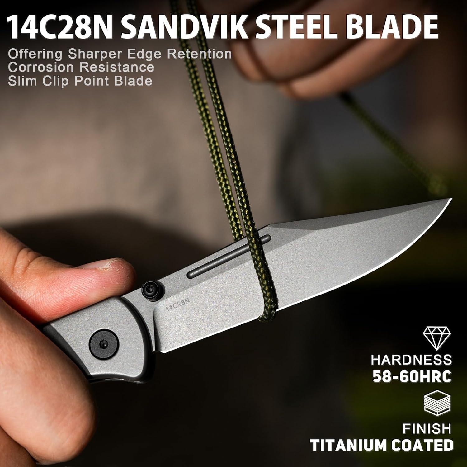 Cuchillo Plegable EDC LOTHAR Falcon, Hoja 8.71 cm, Mango G10