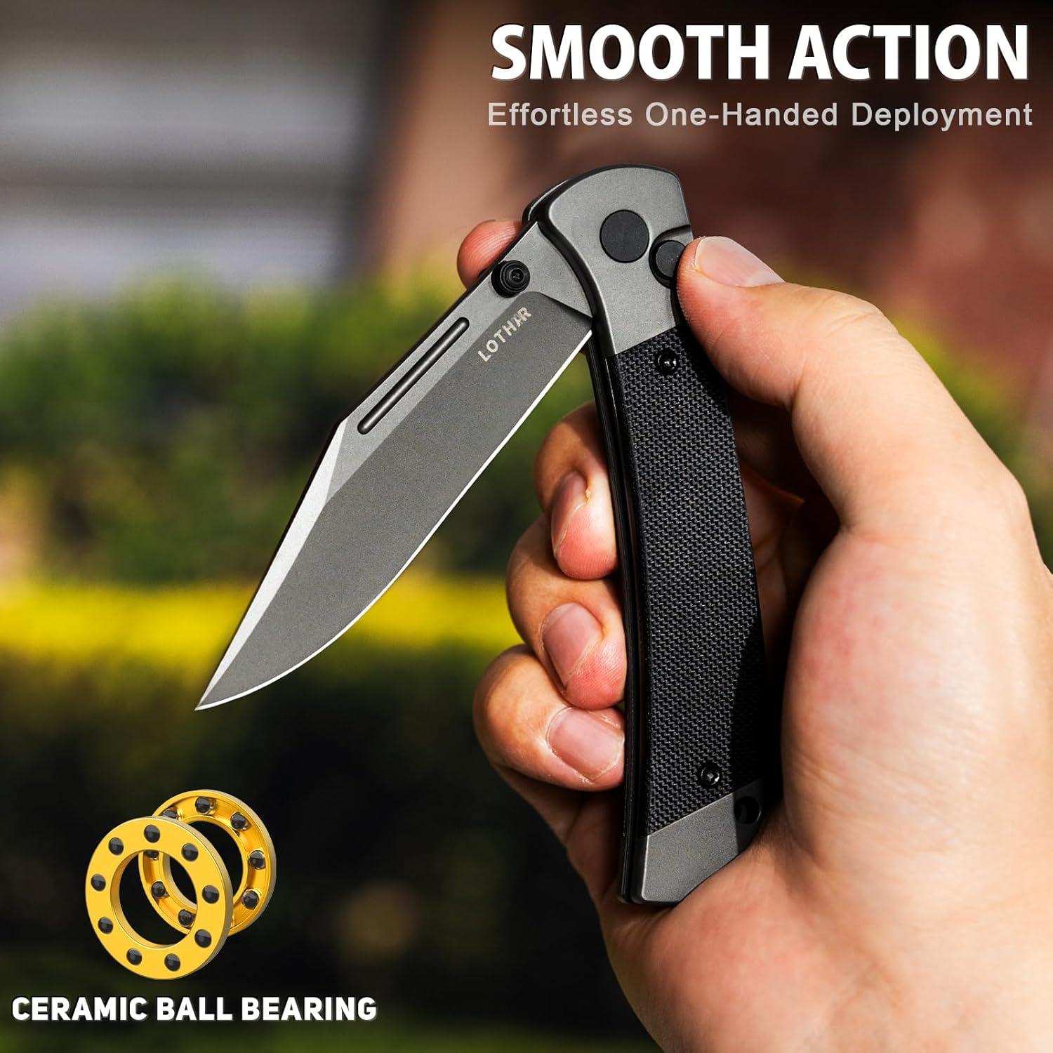 Cuchillo Plegable EDC LOTHAR Falcon, Hoja 8.71 cm, Mango G10