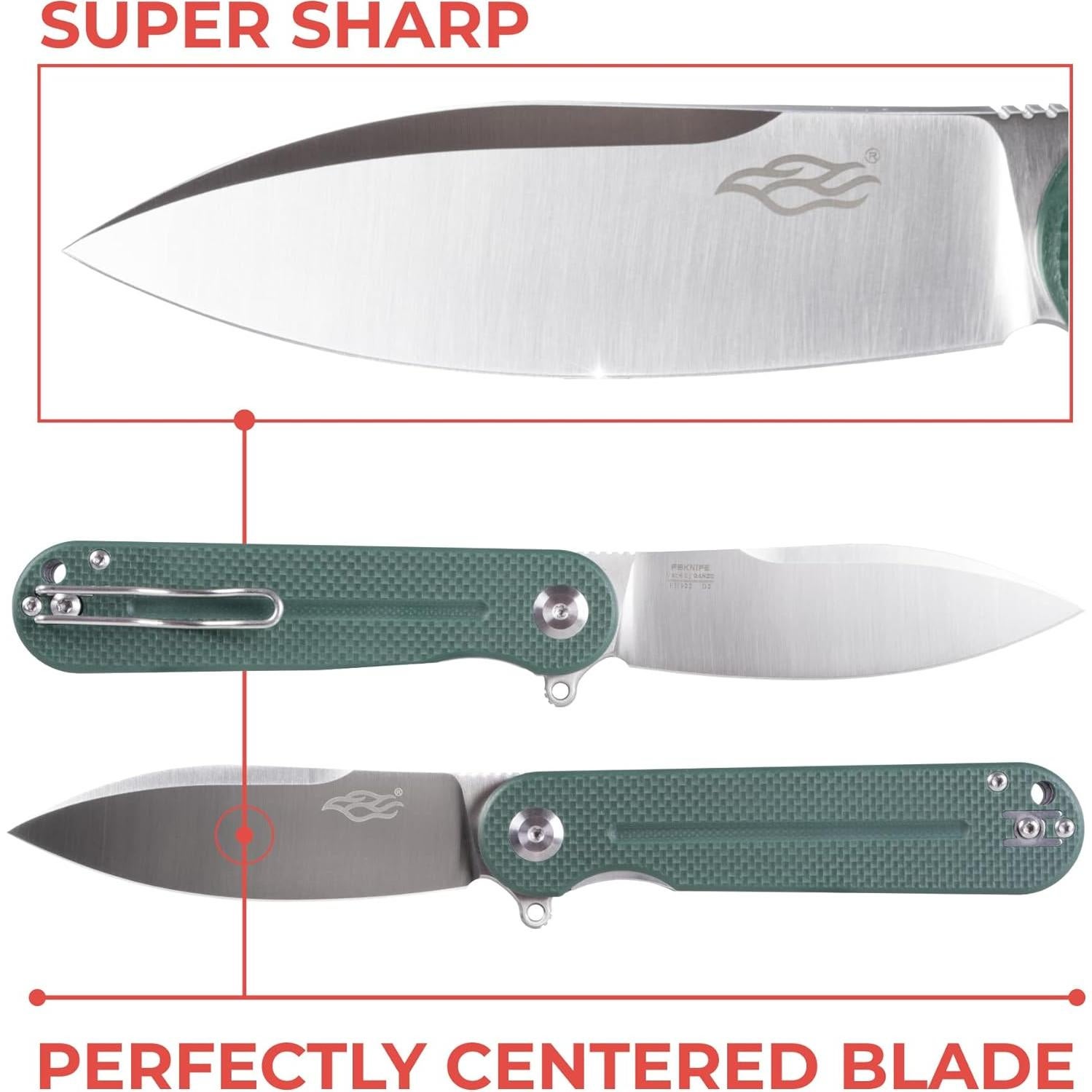 Cuchillo Plegable Firebird FH922-GB Acero D2 Mango G10 Verde