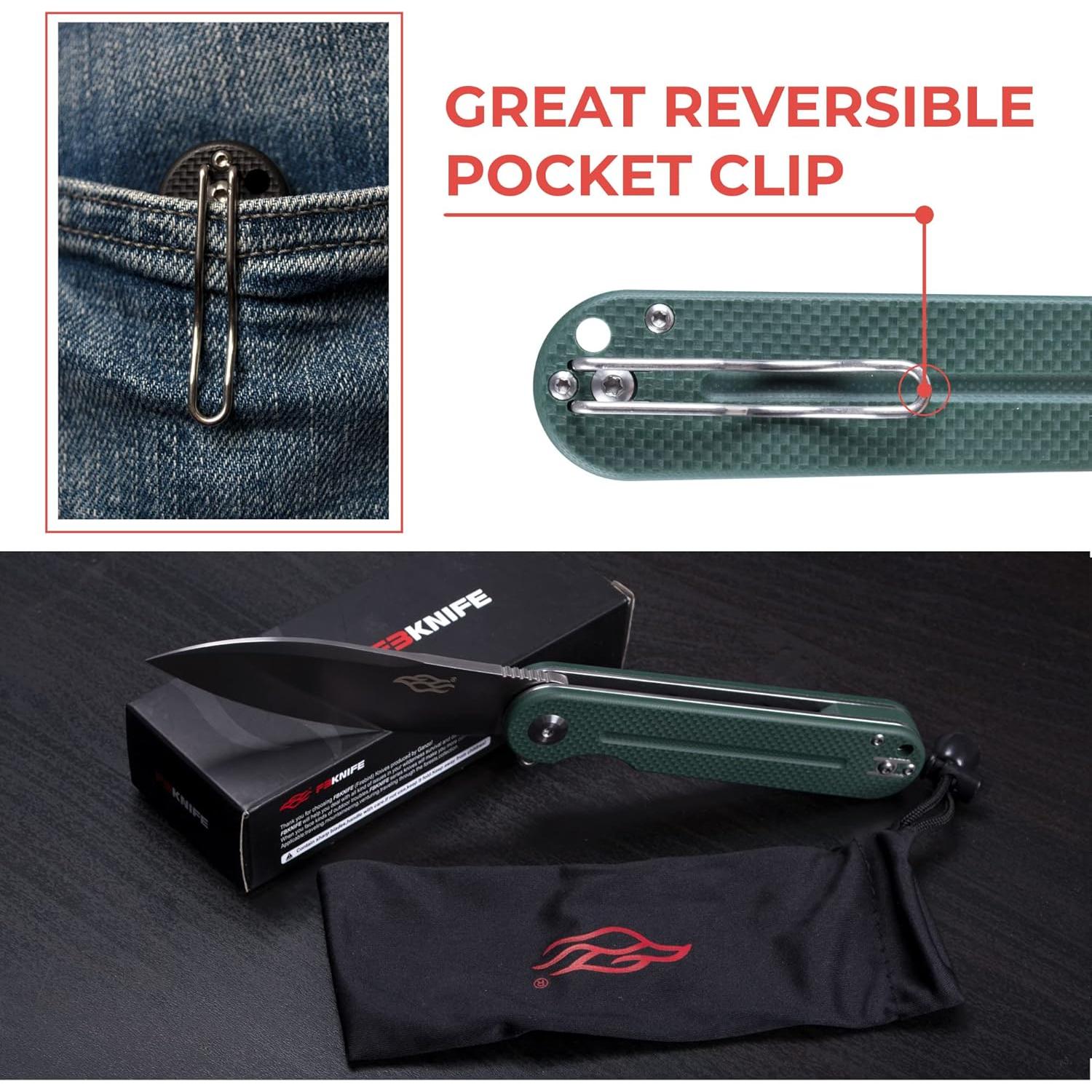 Cuchillo Plegable Firebird FH922-GB Acero D2 Mango G10 Verde