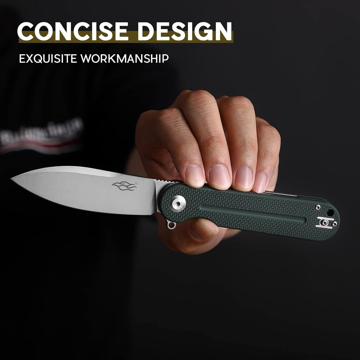 Cuchillo Plegable Firebird FH922-GB Acero D2 Mango G10 Verde