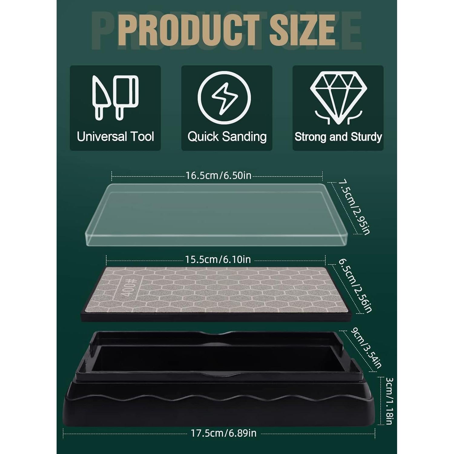 Piedra de Afilar Doble Cara Kalolary 400/1000 Grano 15x6.3cm