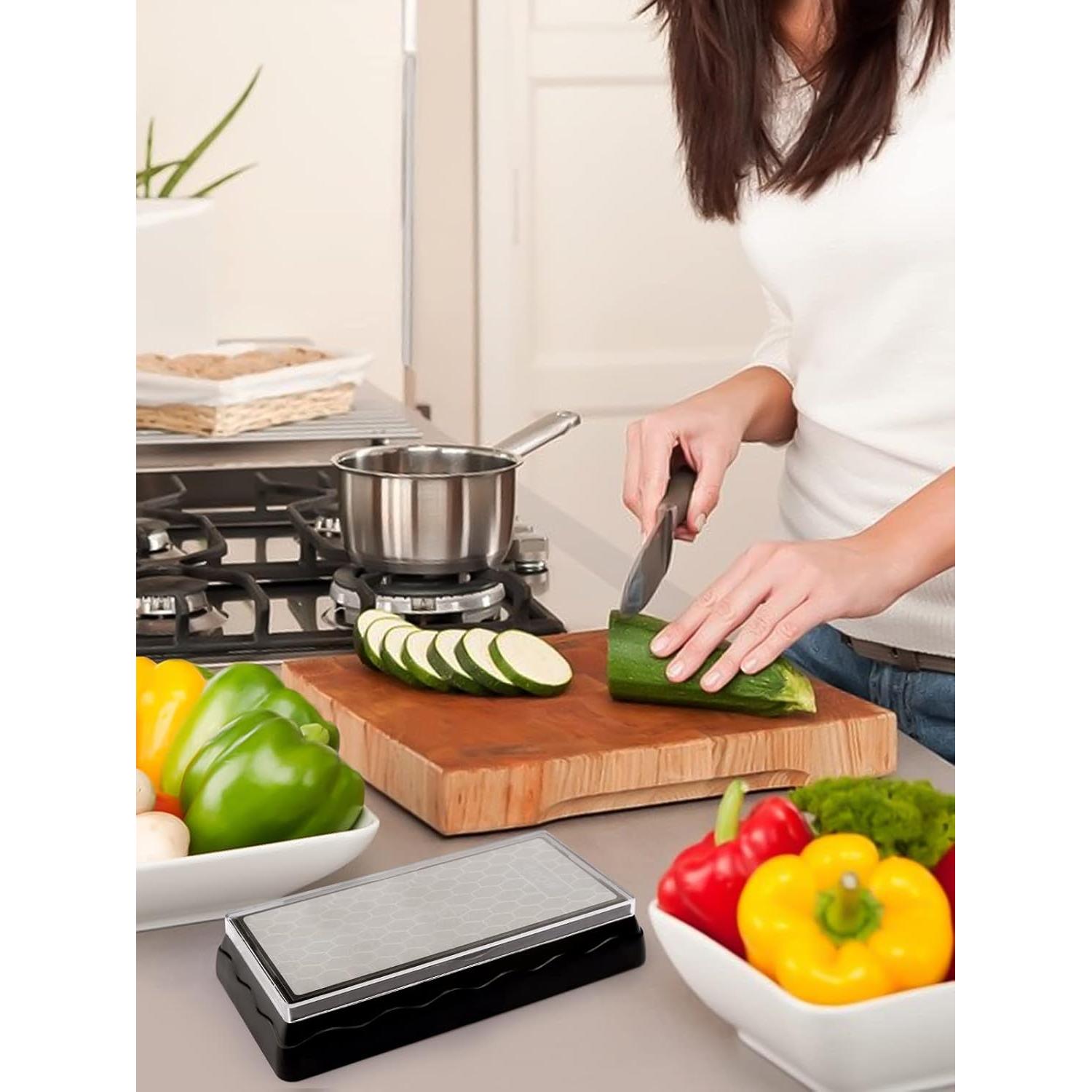 Piedra de Afilar Doble Cara Kalolary 400/1000 Grano 15x6.3cm