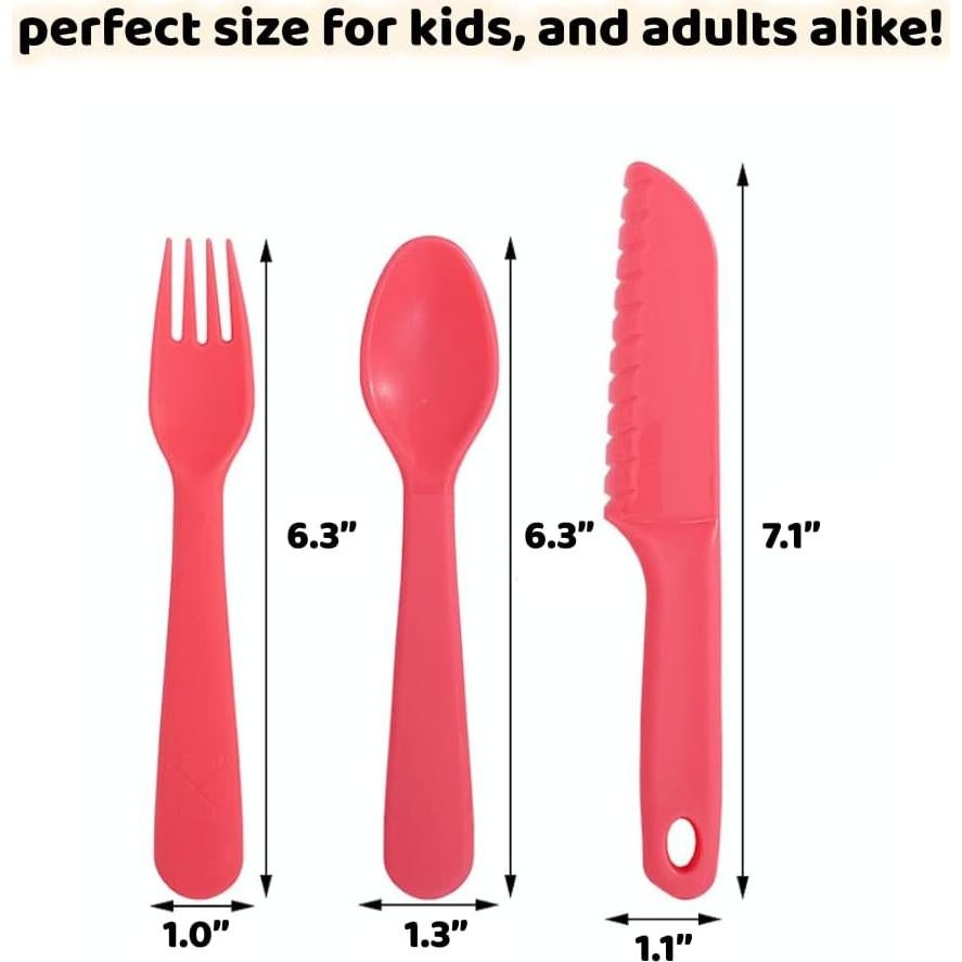 Juego de Cubiertos Reutilizables para Niños Jawbush 9 Piezas