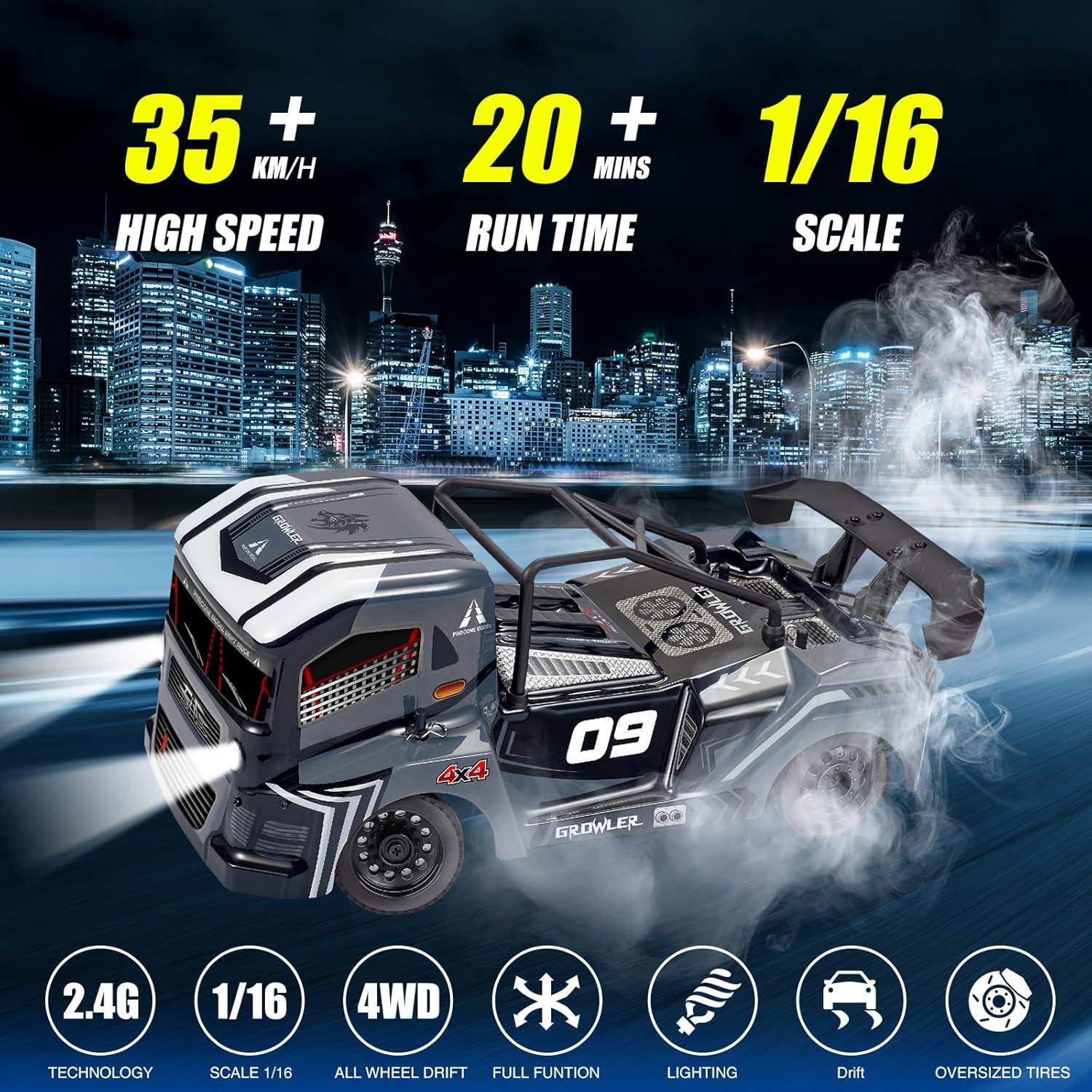 Coche RC Drift Spobot 1:16 35KM/H 4WD con 2 Baterías