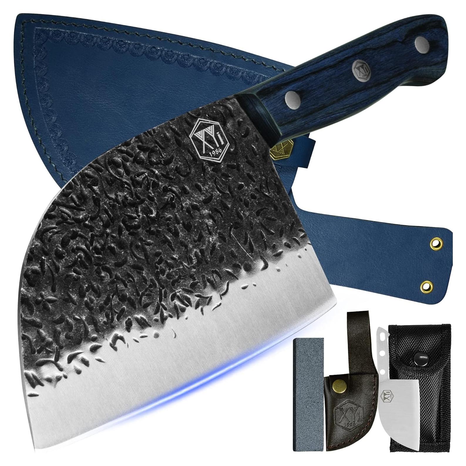 Cuchillo de Carnicero XYJ 17.78 cm Acero Alto Carbono Full Tang