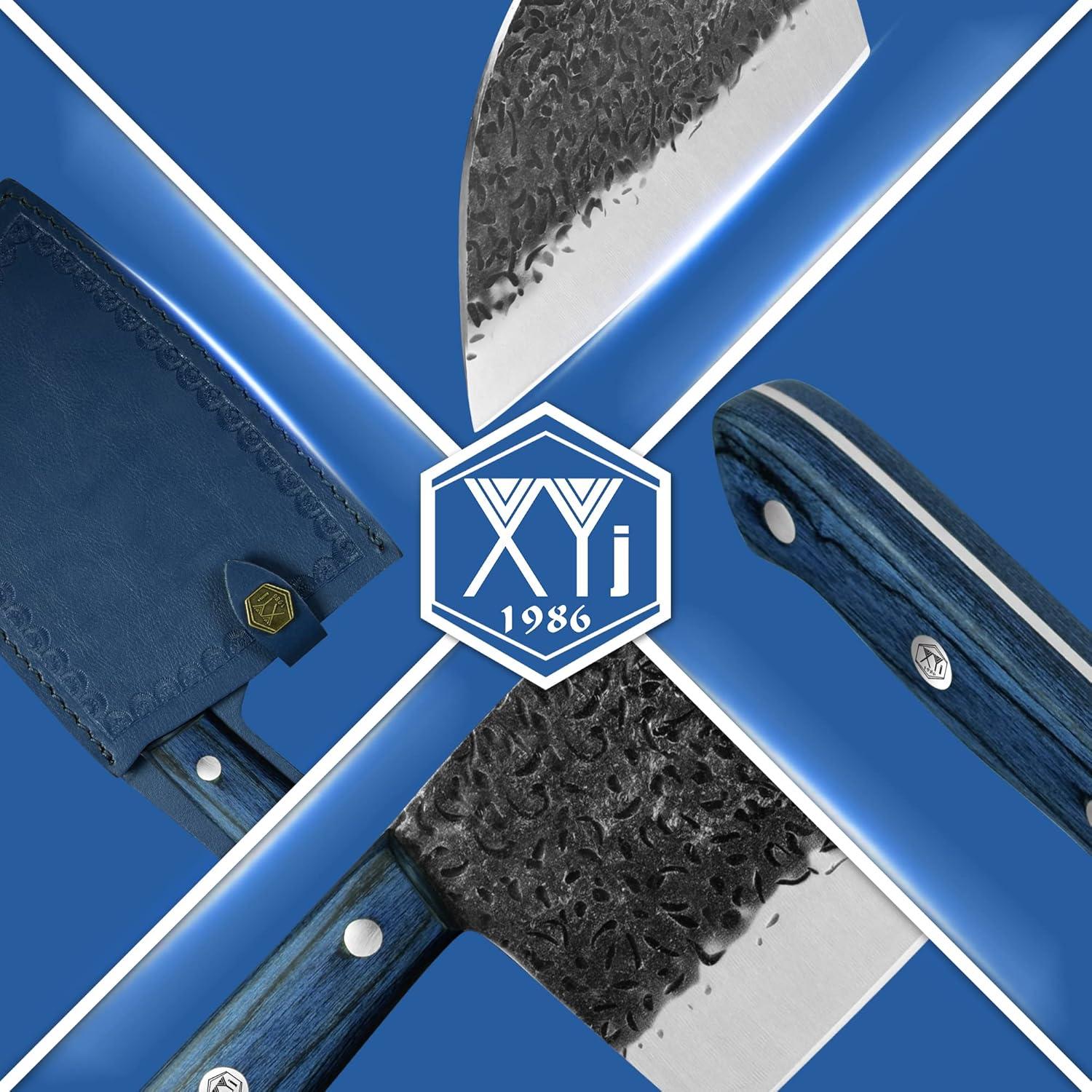 Cuchillo de Carnicero XYJ 17.78 cm Acero Alto Carbono Full Tang