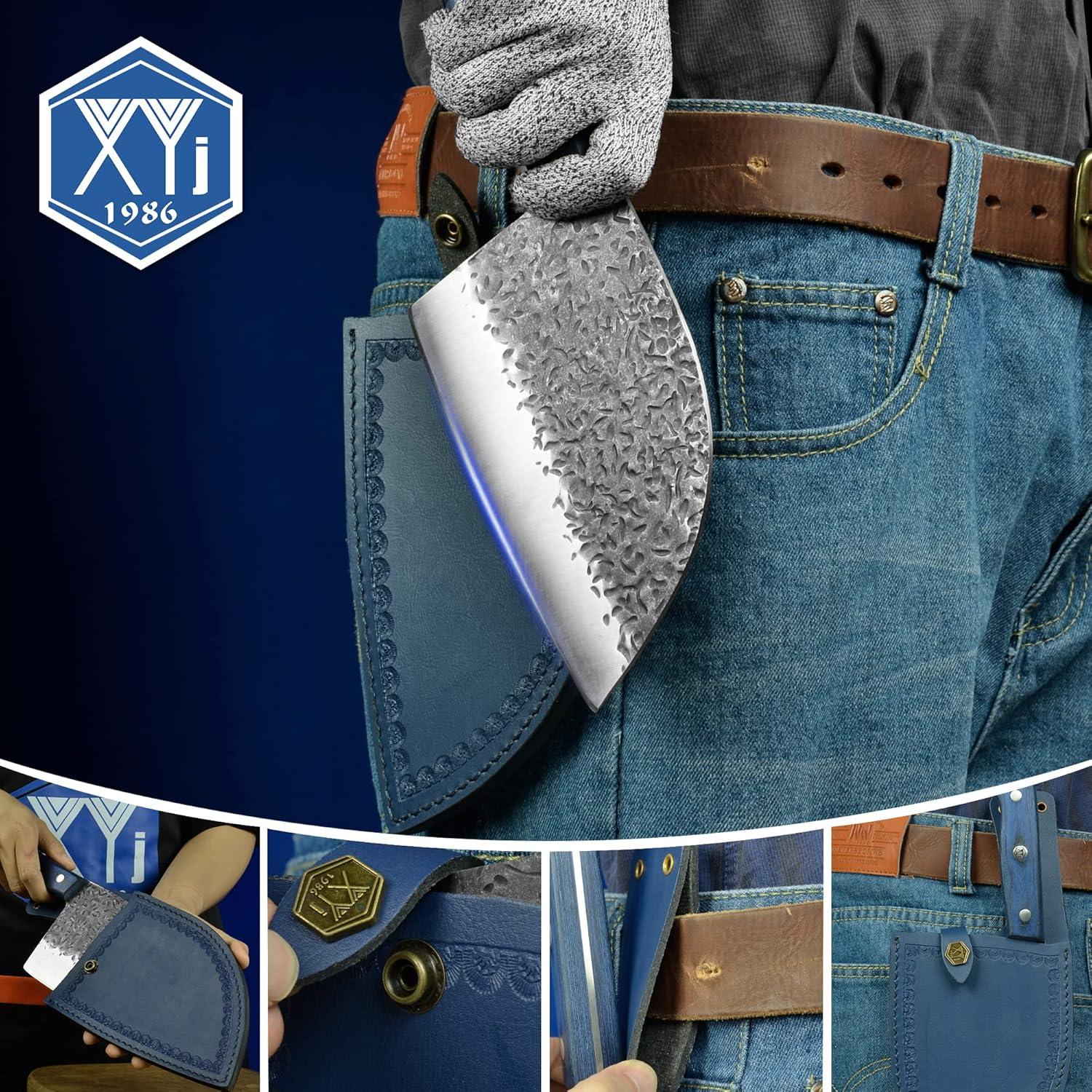 Cuchillo de Carnicero XYJ 17.78 cm Acero Alto Carbono Full Tang