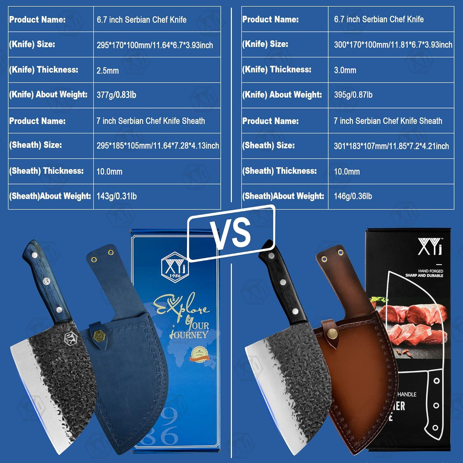 Cuchillo de Carnicero XYJ 17.78 cm Acero Alto Carbono Full Tang