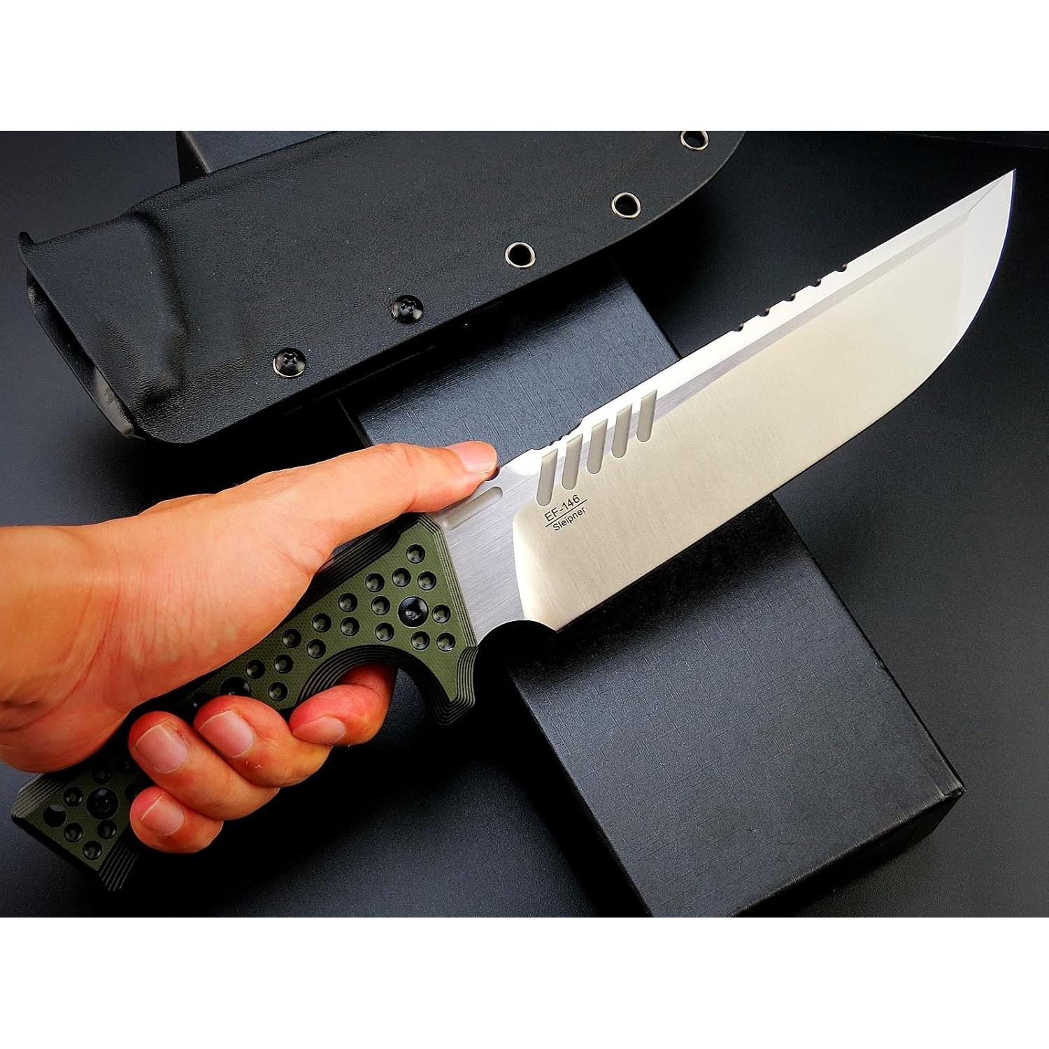 Cuchillo Fijo Eafengrow EF146 Acero Sleipner 19 cm Mango G10