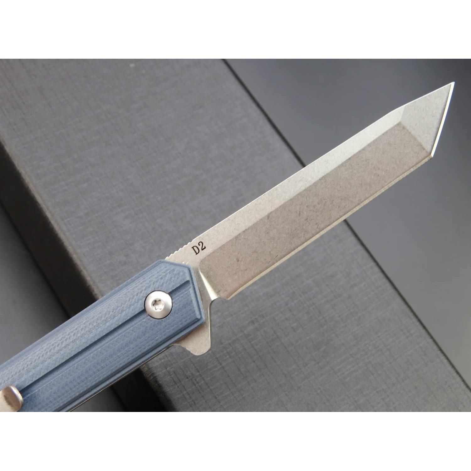 Cuchillo Plegable Eafengrow EF65 D2 Mango G10 18 cm Gris Azul