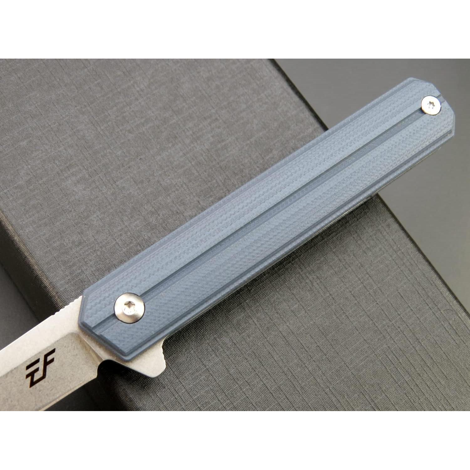 Cuchillo Plegable Eafengrow EF65 D2 Mango G10 18 cm Gris Azul