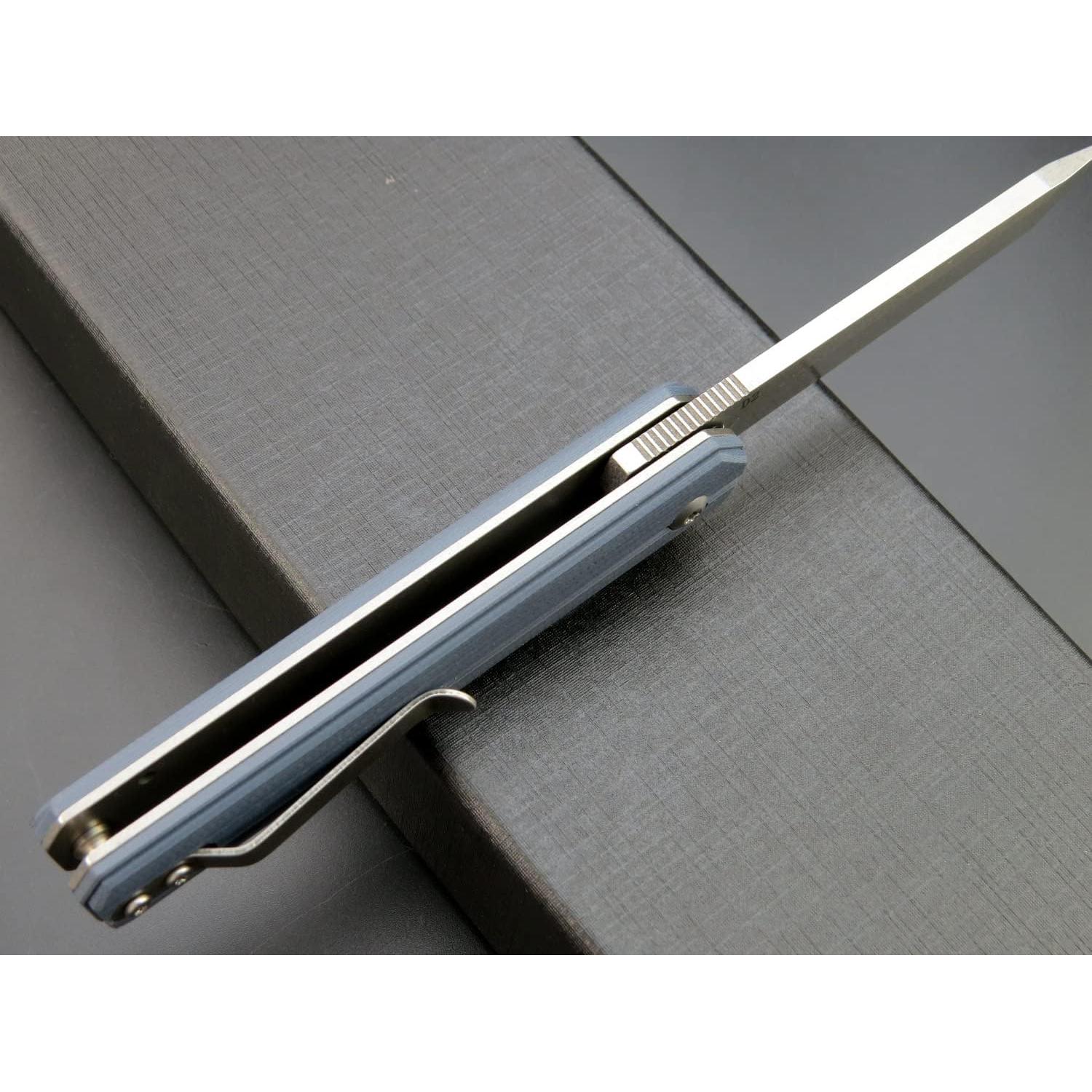 Cuchillo Plegable Eafengrow EF65 D2 Mango G10 18 cm Gris Azul