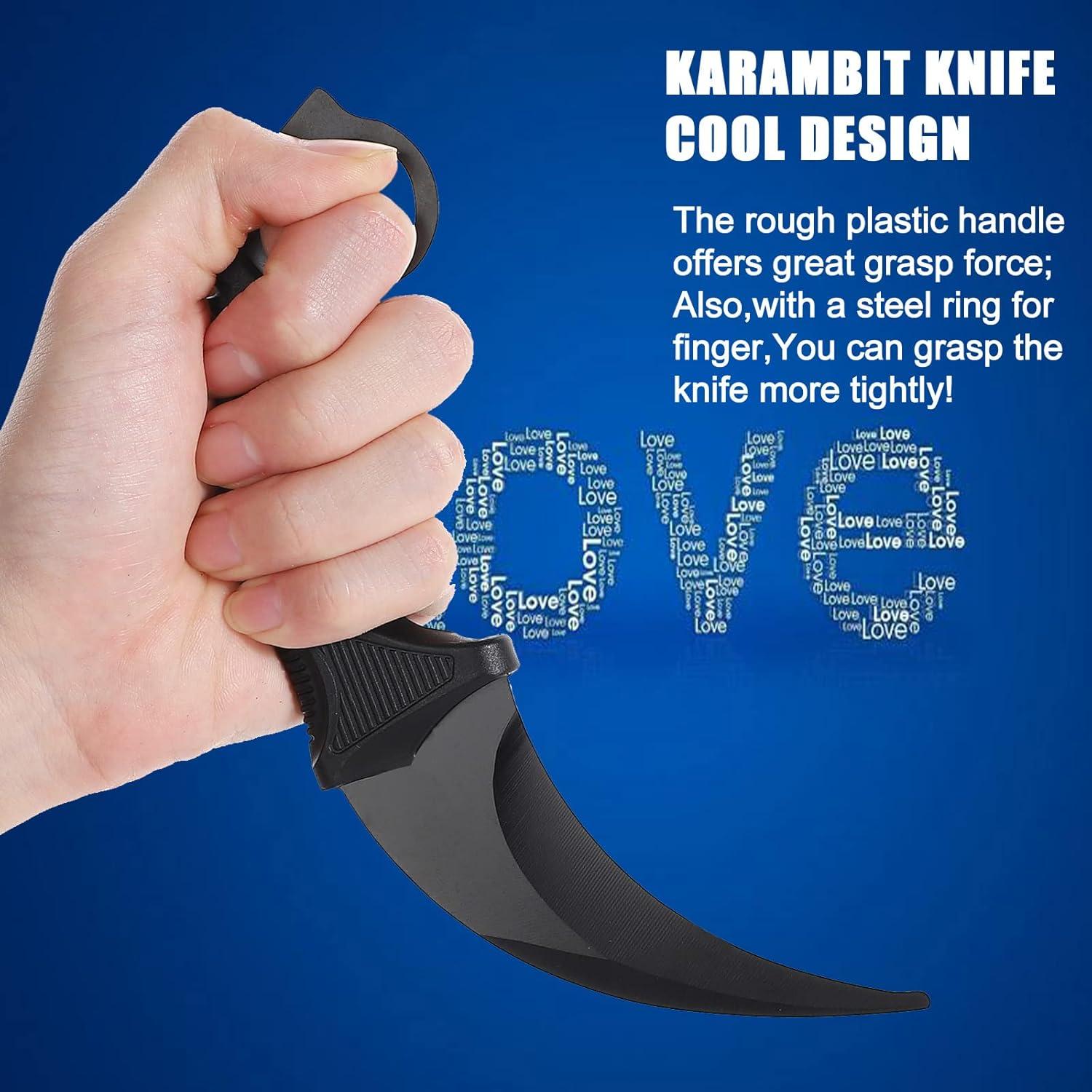 Cuchillo Karambit Hotpoint de Acero Inoxidable 19cm con Funda