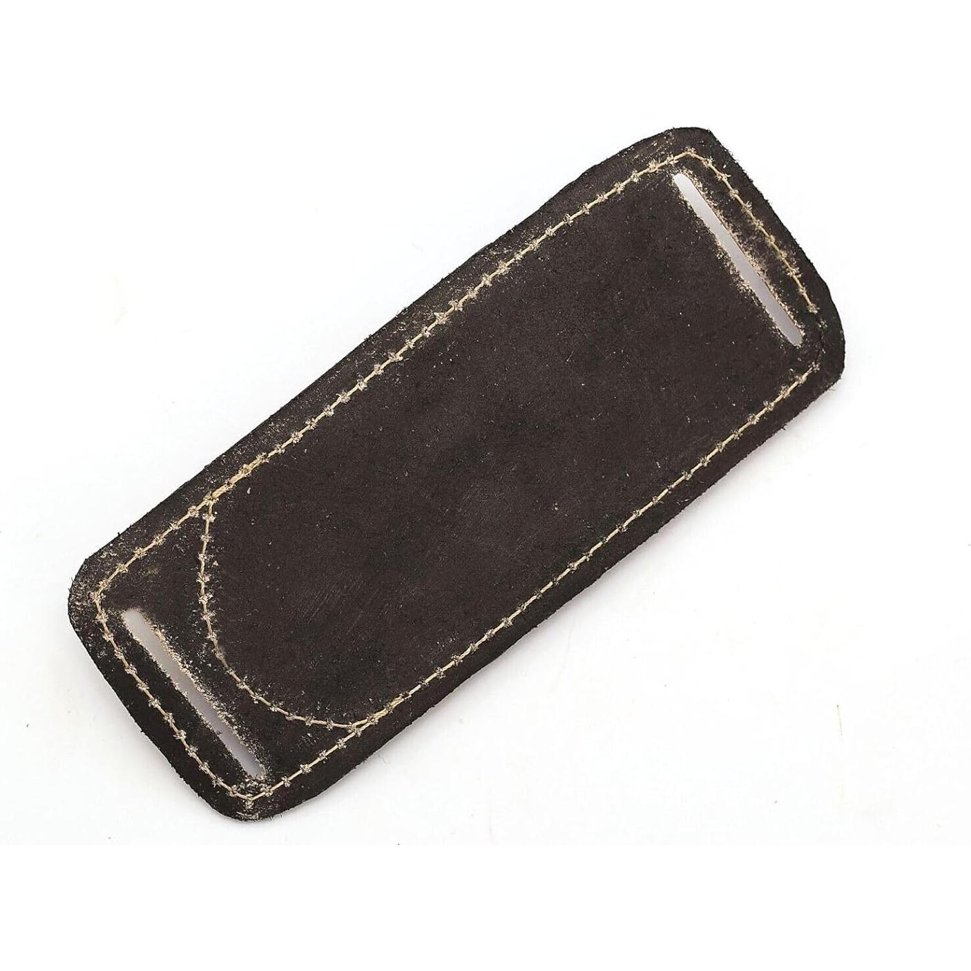 Funda de Cuchillo Plegable SHARD de Cuero Negro 12.7 cm