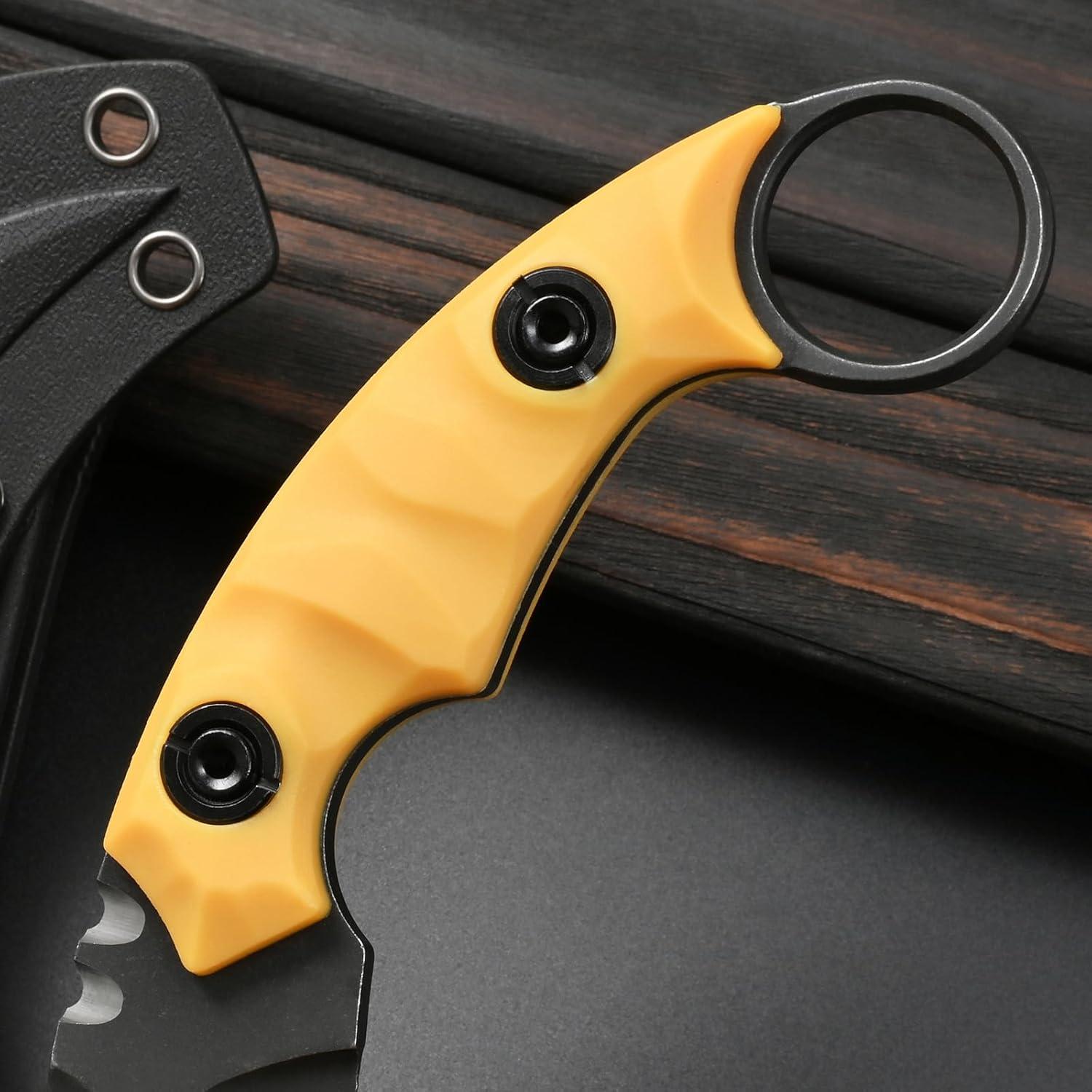 Cuchillo de hoja fija Gtkii GTK691 acero D2 mango nylon 18 cm