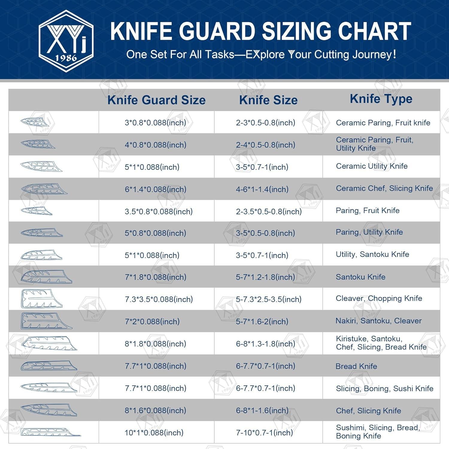 Conjunto de Cuchillos Profesionales XYJ 15 Piezas Acero Inoxidable
