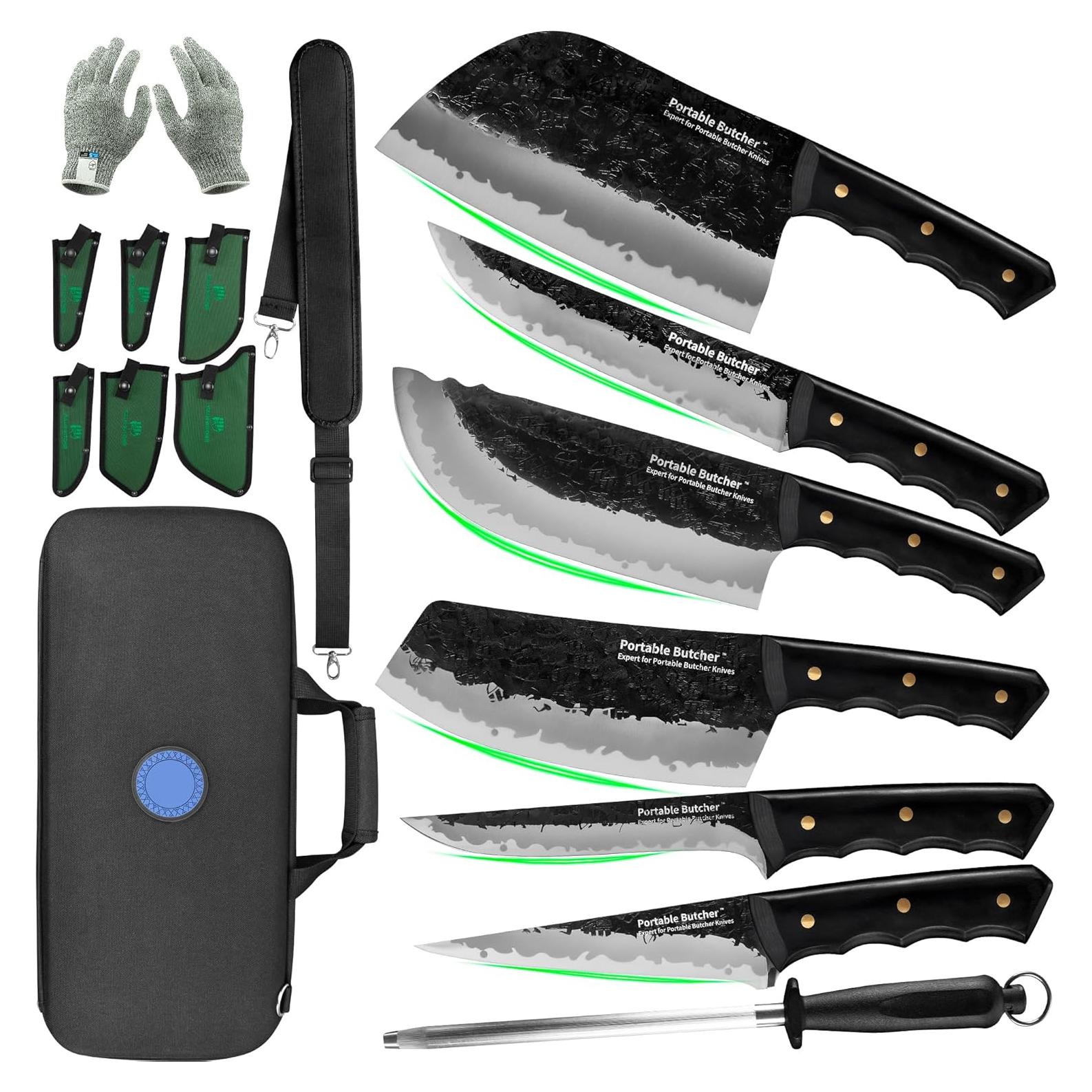 Juego de Cuchillos de Chef 12 Piezas Fullhi Forjados a Mano