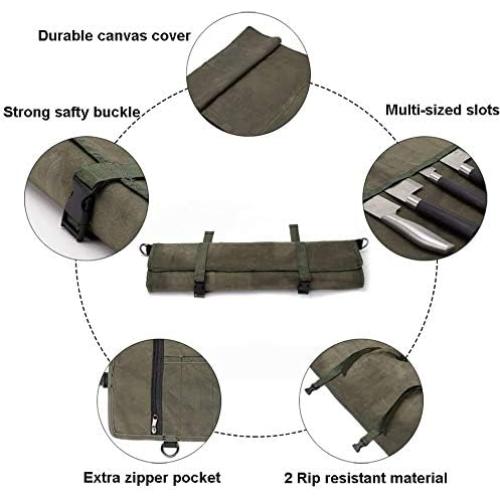 Bolsa de Rollo para Cuchillos de Chef HERSENT 11 Ranuras 47.6 cm