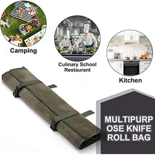 Bolsa de Rollo para Cuchillos de Chef HERSENT 11 Ranuras 47.6 cm