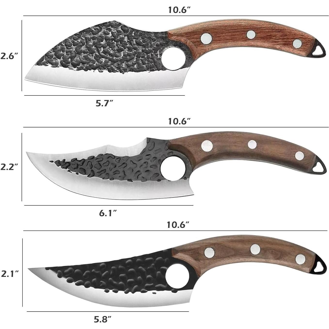 Juego de cuchillos de cocina forjados KNIFAST 6 piezas acero