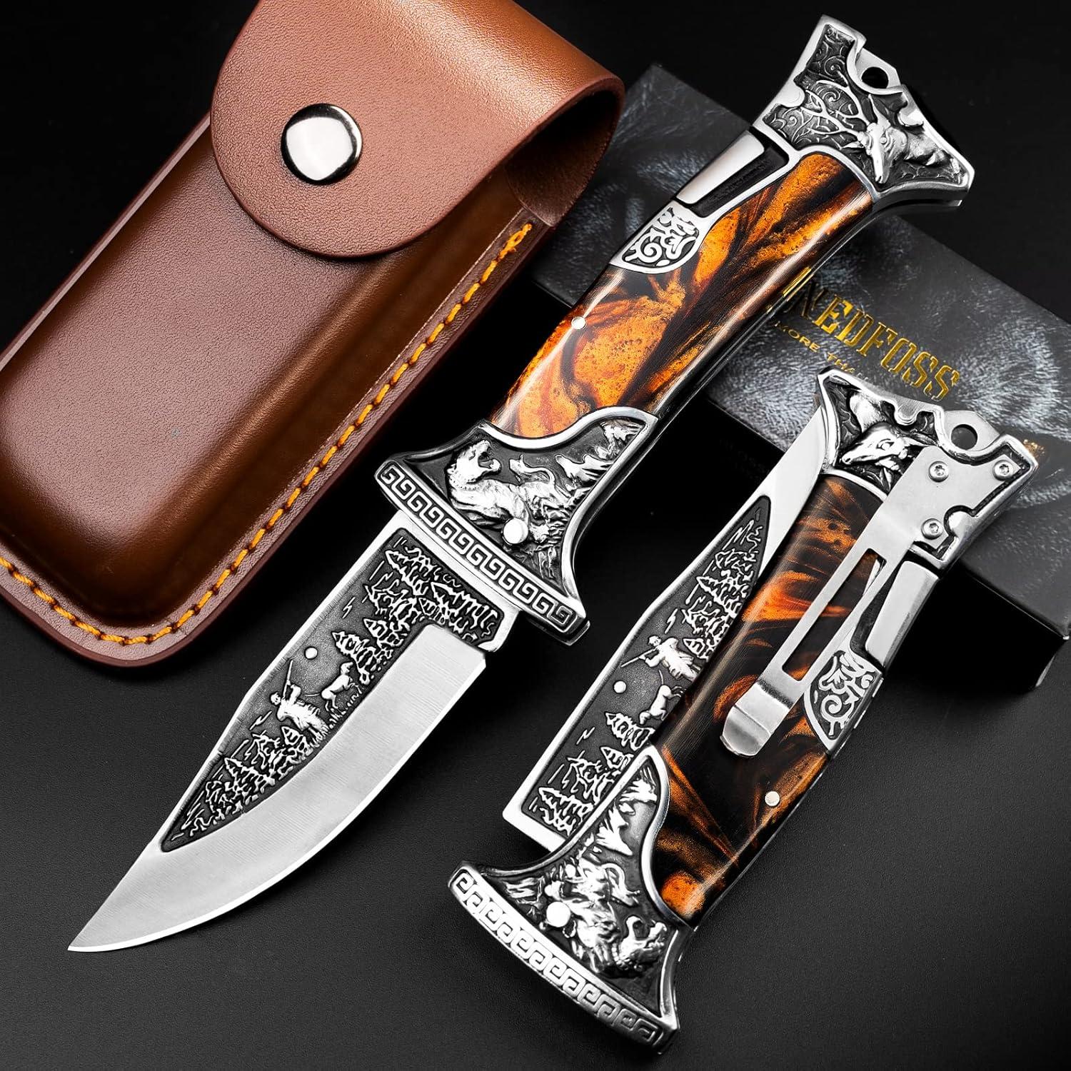 Cuchillo Plegable NedFoss Rugido de Tigre 8.9 cm EDC