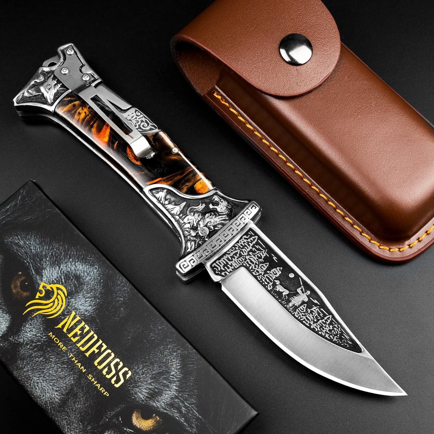 Cuchillo Plegable NedFoss Rugido de Tigre 8.9 cm EDC