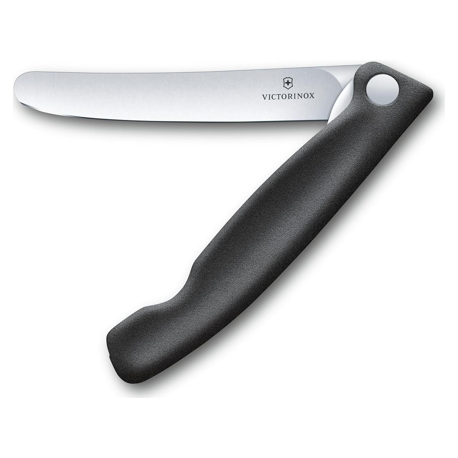 Cuchillo de Pelar Plegable Victorinox 10.9 cm Hoja Recta Negra