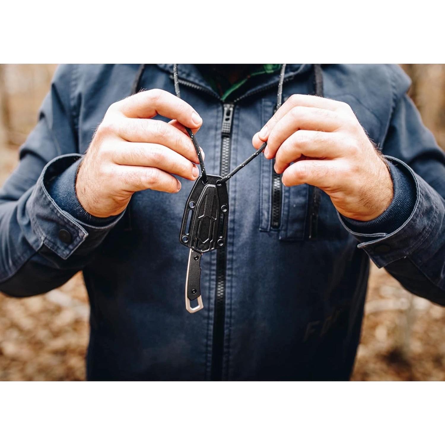 Cuchillo de bolsillo Kershaw Brace 5.08 cm hoja fija negro