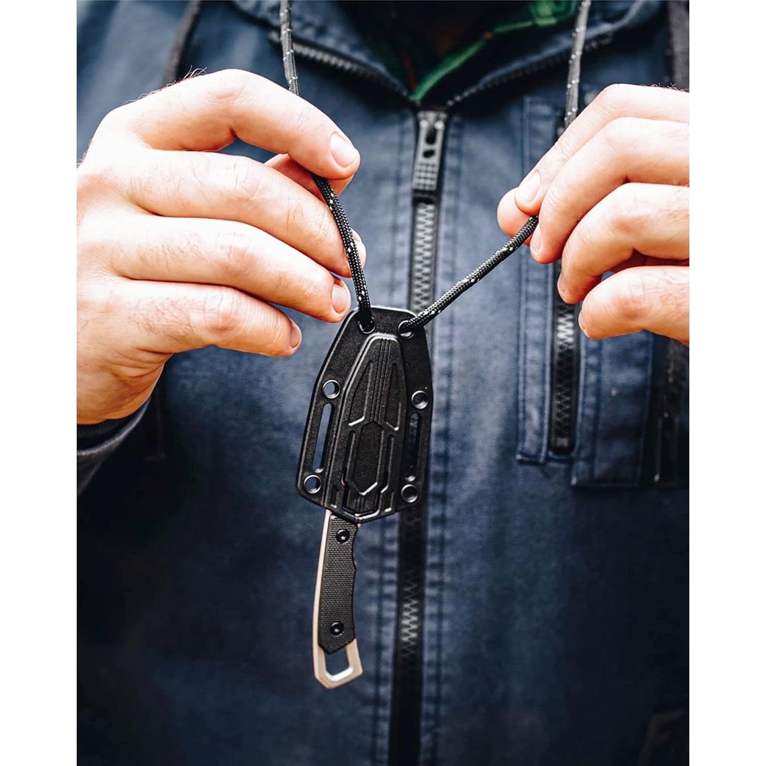 Cuchillo de bolsillo Kershaw Brace 5.08 cm hoja fija negro