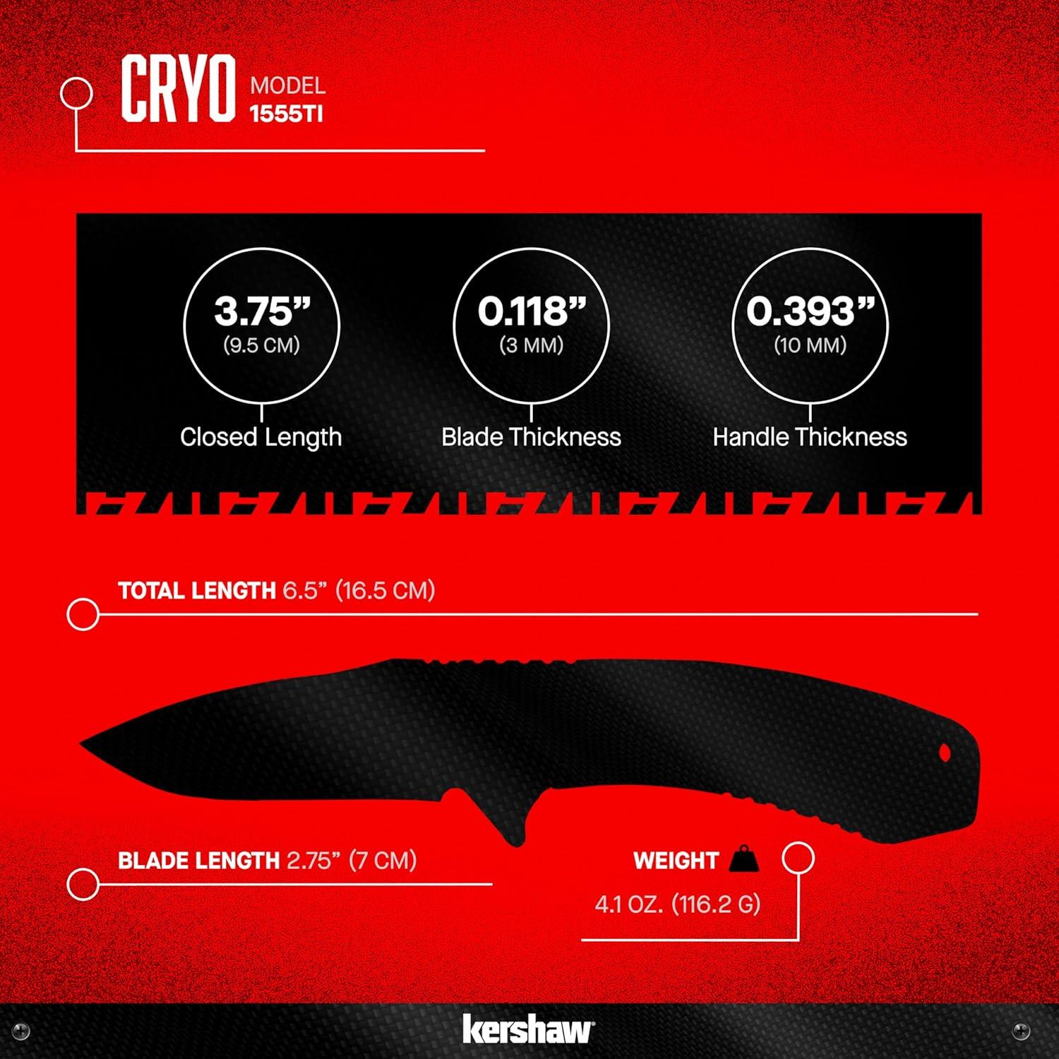 Cuchillo de bolsillo Kershaw Cryo EDC 6.5 cm acero inoxidable