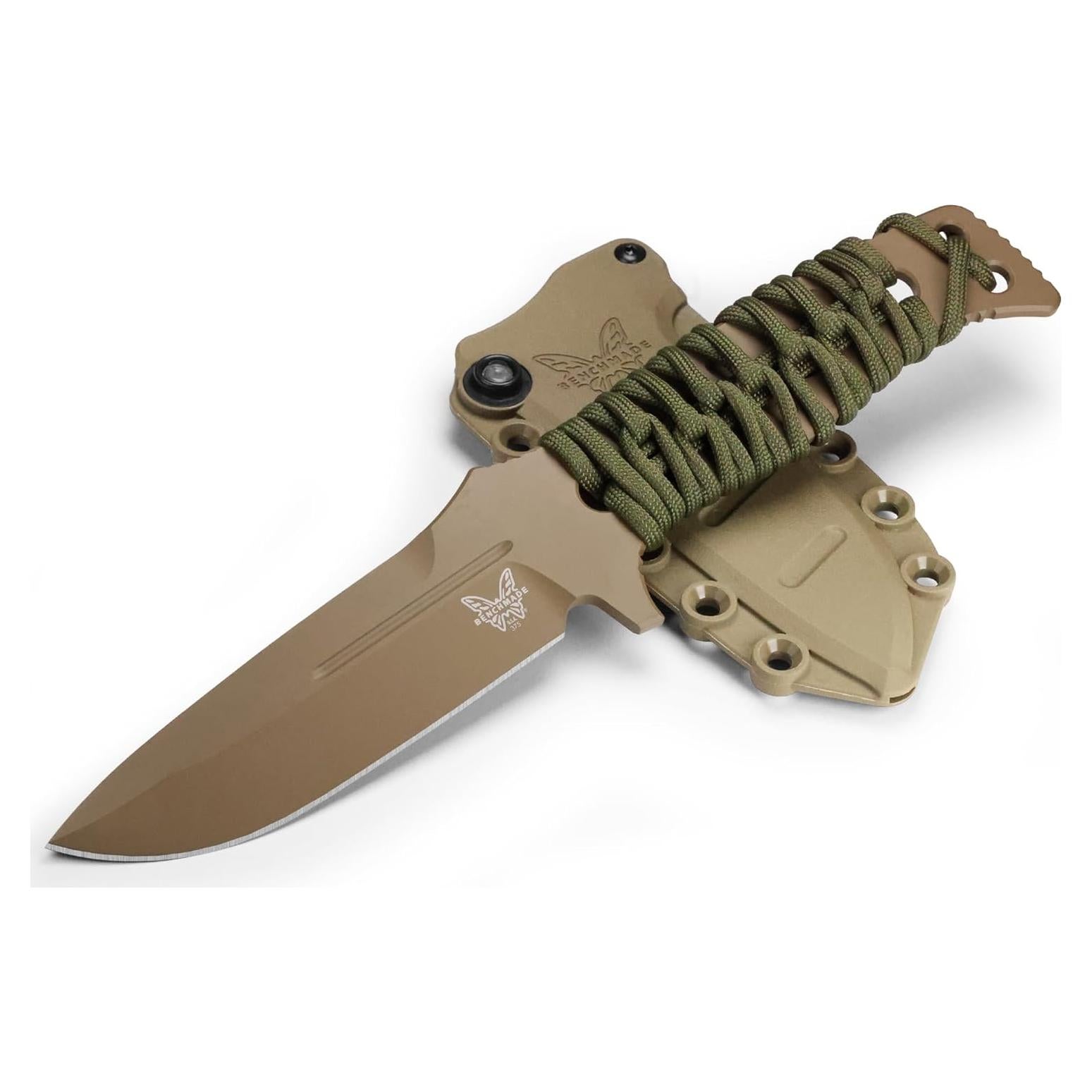 Cuchillo Táctico Benchmade Adamas 375 Paracord OD Tierra Plana
